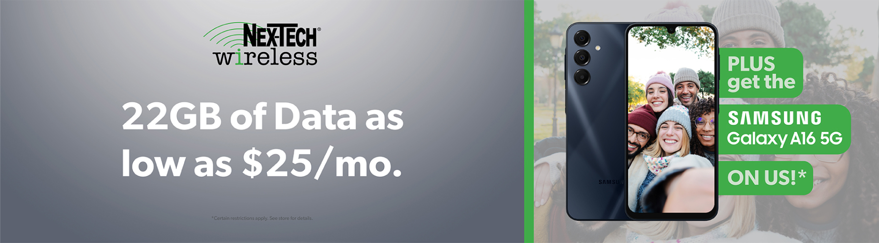 22GB of data as low as $25/mo.