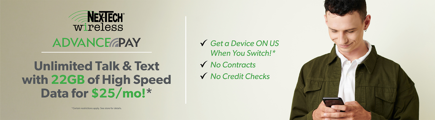 Unlimited Talk & Text with 22GB of High Speed Data for $25/month!