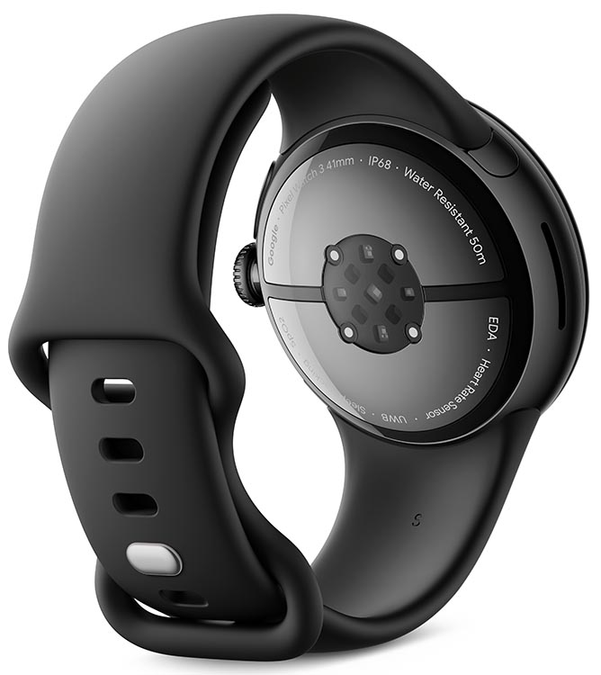 Google - Google Pixel Watch3 45mm　ろーぐら Google Pixel Watch 3 (45mm) Smartwatch with Obsidian Band Wi