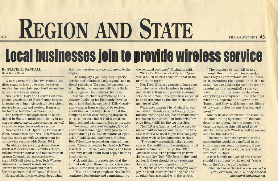 Newspaper article about the formation of NTW